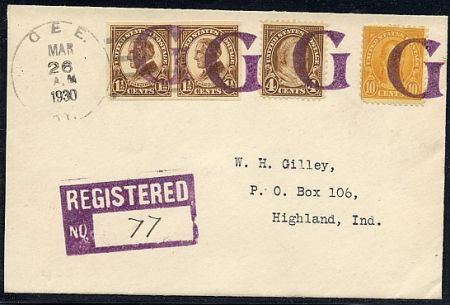 US Kentucky, Gee 556, 562, 576 Fancy Cancel Cover