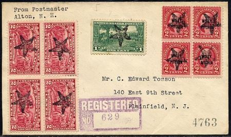 US New Hampshire, Alton 617 644, 646 Fancy Cancel Cover, Star