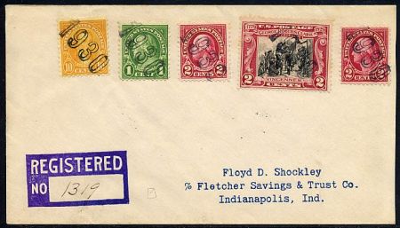 US Indiana, Winchester 632, 634, 642, 651 Fancy Cancel Cover, "1930"