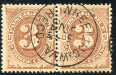 US J03 Postage Dues Used Pair Wheeling WV