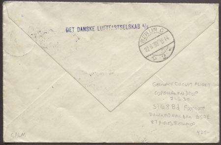 Germany 1930 Circuit flight Copenhagen drop S.68Bd