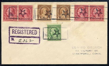 US Pennsylvania, Corry 599, 632, 636  Fancy Cancel Cover, Star