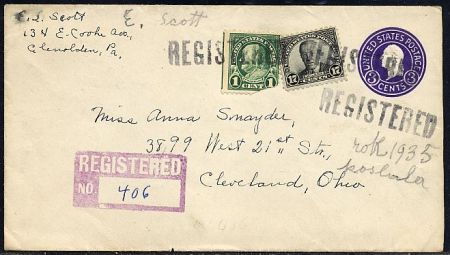 US Pennsylvania, Glensen 552, 697, U436  Fancy Cancel Cover