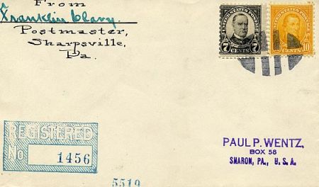 US Pennsylvania, Sharpsville 639, 642  Fancy Cancel Cover