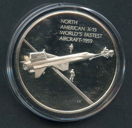 Space Achievement Silver Medal  North America X-15, the Worlds Fastest Aircraft