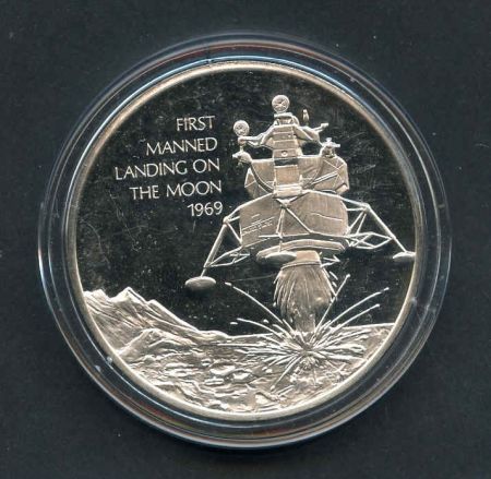 Space Achievement Silver Medal  First Manned Landing on the Moon
