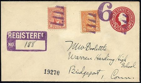 US West Virginia, Six 590, 638 Fancy Cancel Cover