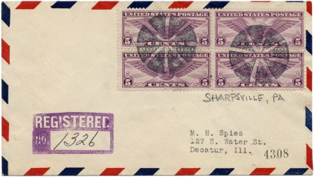 US Pennsylvania, Sharpsville C12 Fancy Cancel Cover