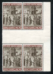 Vatican 132 - 135 Error VF NH Gutter Blocks - only 4 values are listed in CEI