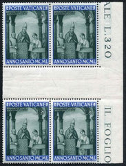 Vatican 132 - 135 Error VF NH Gutter Blocks - only 4 values are listed in CEI