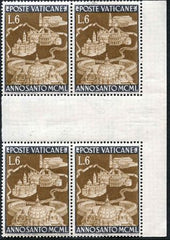 Vatican 132 - 135 Error VF NH Gutter Blocks - only 4 values are listed in CEI