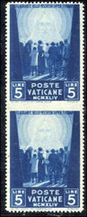 Vatican 101 Error F - VF NH Vertical Pair Imperf Between