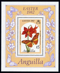 Anguilla 484 S/S NH Butterfly on flower, Easter