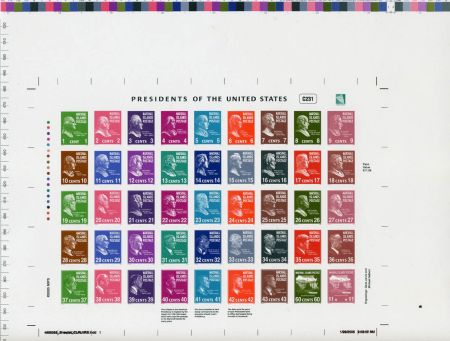 Marshall Is. 847 Imperf M/S of 45, US Presidents