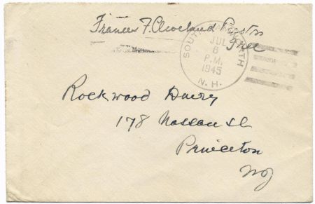 Autographs Frances F. Cleveland 2 Free Frank Covers, NH History