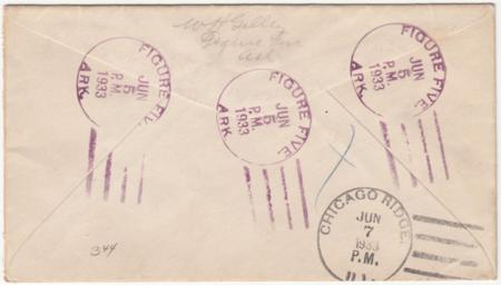 US Arkansas, Figure Five 729 Fancy Cancel Cover, Solid Numeral 5