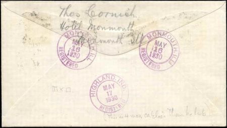 US Illinois, Monmouth 552, 554, 560, 638 Fancy Cancel Cover, Star