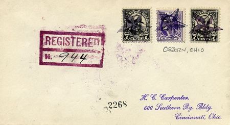 US Ohio, Osborn 530, 639 Fancy Cancel Cover, Star