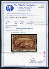 US 293 Early Commemoratives F - VF LH VF for issue 2x PFC Certs