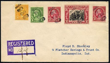 US Indiana, Winchester 632, 634, 642, 651 Fancy Cancel Cover