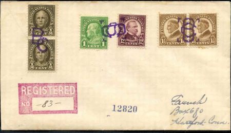 US New Jersey, Braisie Corners 551, 552, 553, 564 Fancy Cancel Cover