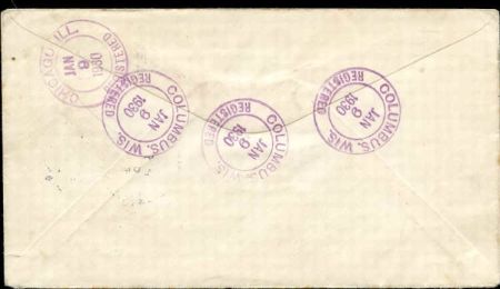 US Wisconsin, Columbus 558 Fancy Cancel Cover