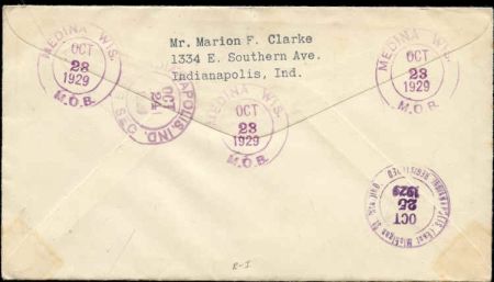 US Wisconsin, Medina 551, 556, 681 Fancy Cancel Cover'Negative"M" in Circle