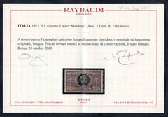 Italy 170 XF NH Raybaudi Cert