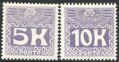 Austria J45 - J46 F - VF NH Scarce Set NH and Pristine! Rare Set - cv $1,000