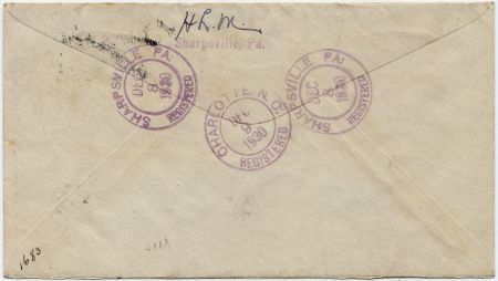 US Pennsylvania, Sharpsville 689 Fancy Cancel Cover