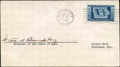 US 942 Autographed Cover  Signed by Governor William Beardsley of IA