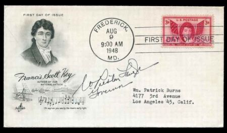 US 962 Autographed Cover, Gov. W. P. Lane Jr. of MD