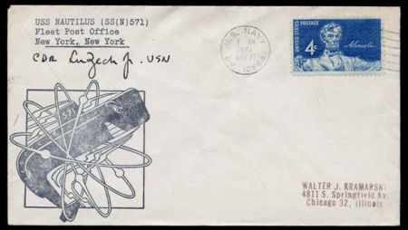 US 1116 Autographed Cover, Navy Vice Admiral Zech Jr.