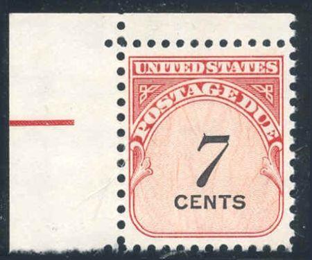 US J95a Postage Dues VF NH UL Corner Margin