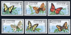 Cambodia 1721 - 1726 NH Butterflies