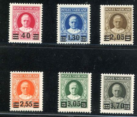 Vatican 35 - 40 F - VF NH Set signed