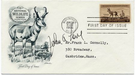 US 1078 FDC Signed by Governor John a
