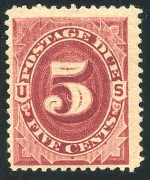 US J25 Postage Dues F - VF NH Minor Gum Crease