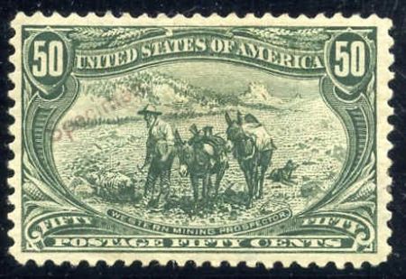 US 291S Bureau & Regular Issues XF H 50c Specimen Overprint at UL cv $550++