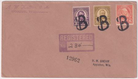 US Wisconsin, Bonduel 555, 558, 560 Fancy cancel Cover