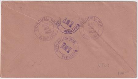 US Wisconsin, Bonduel 555, 558, 560 Fancy cancel Cover