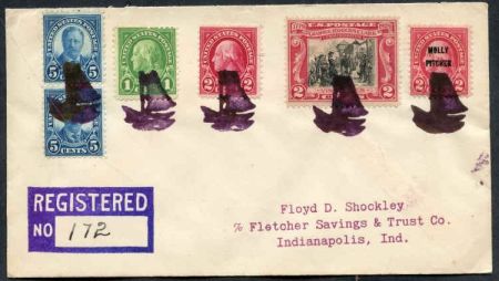 US Kentucky, Boat 552, 554, 557, 648, 651 Fancy Cancel Cover, Boat