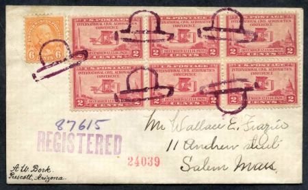 US Arizona, Prescott 638, 649 Fancy Cancel Cover, Derby Hat