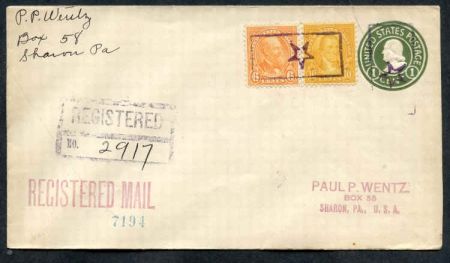 US Pennsylvania, Corry 638, 642, U420 Fancy cancel Cover, Star