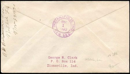 US Indiana, Indianpolis 632, 634, 636, 642 Fancy Cancel Cover, 5c in Circle