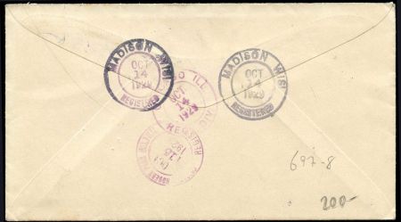 US Wisconsin, Manawa 623 Fancy Cancel Cover, Crossraods