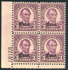 US 0661 VF NH  Plate Block 18126 LL