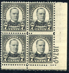 US 0676 VF NH Plate Block 18740 LR cv 525.00