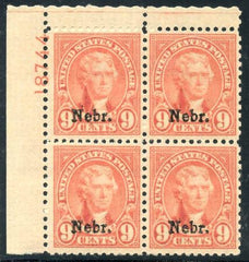 US 0678 VF - XF NH Plate Block 18744 UL cv 750.00