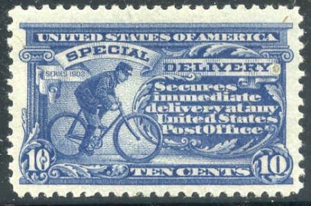 US E11 Special Delivery VF Very LH Dark ultramarine "pink back"